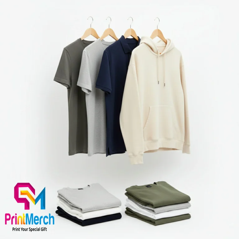 Kaos custom t-shirt, polo shirt, dan hoodie untuk merchandise dan kebutuhan event