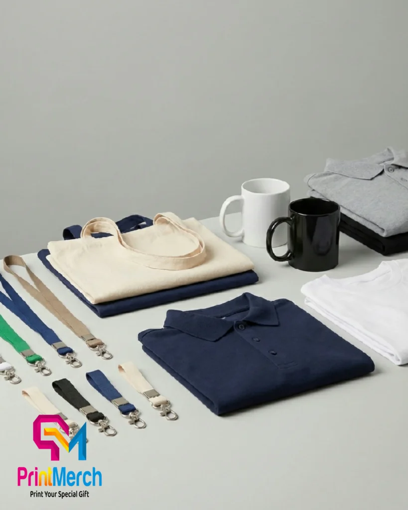 Layanan percetakan merchandise dan souvenir custom Print Merch untuk bisnis dan event